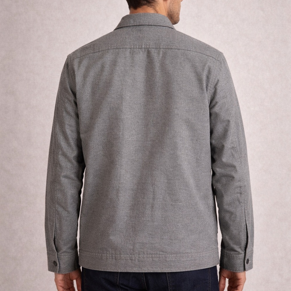 Express Gray Zip Front Utility Jacket Size Small … - image 2